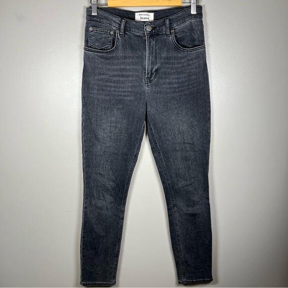 Reformation Jeans Size 28 Gibson Wash Charcoal Gray High Rise Stretch - Picture 1 of 11
